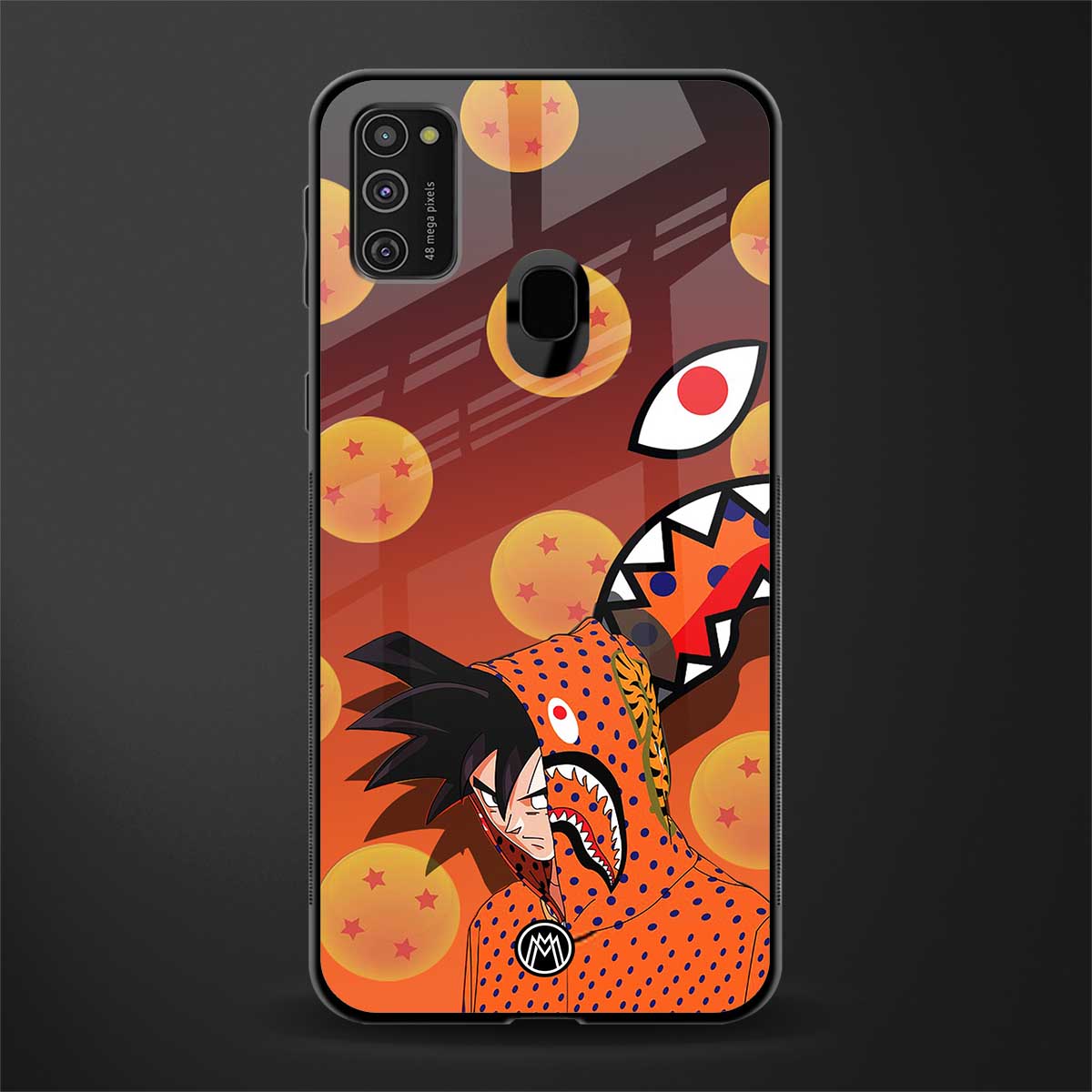 goku glass case for samsung galaxy m21 image