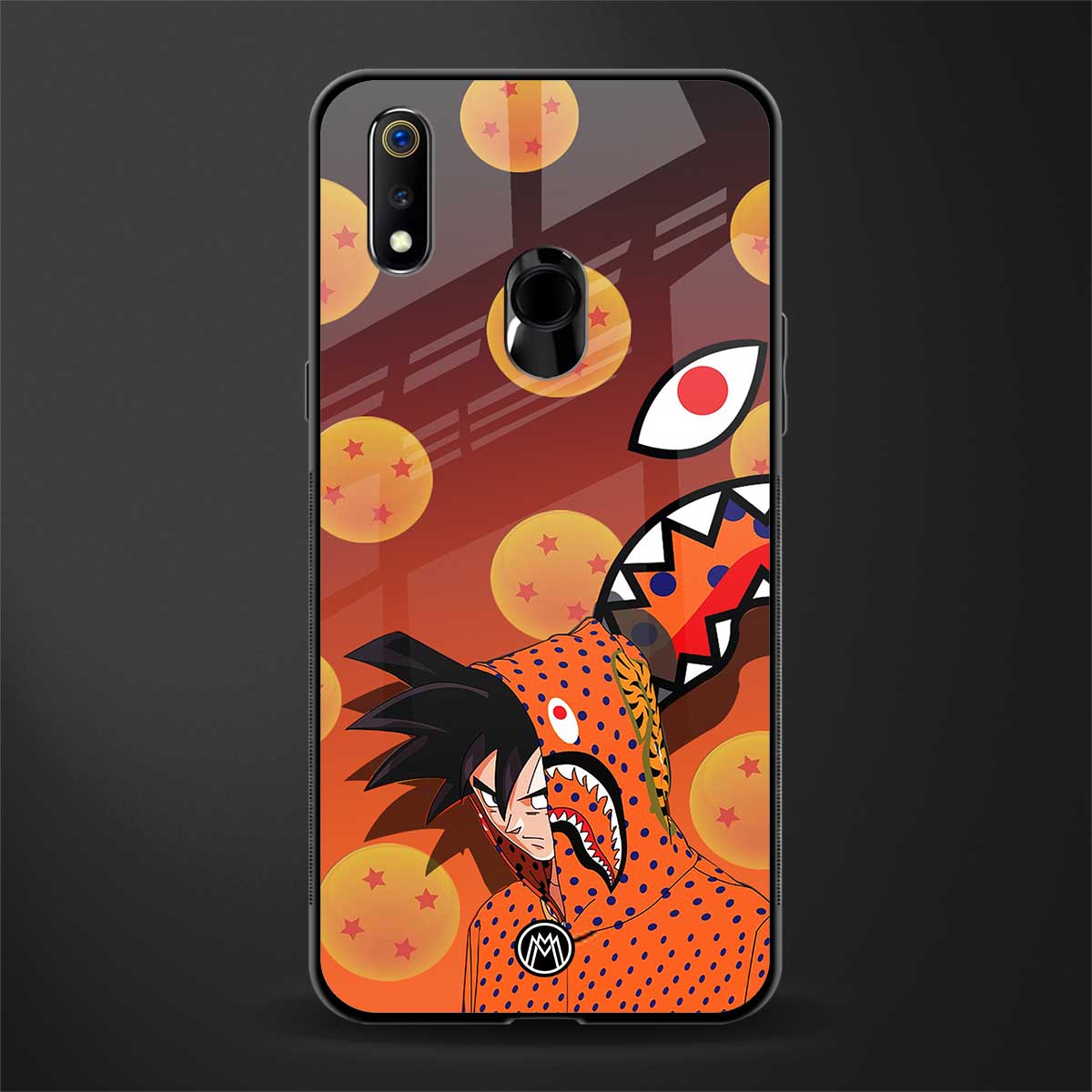 goku glass case for realme 3 image