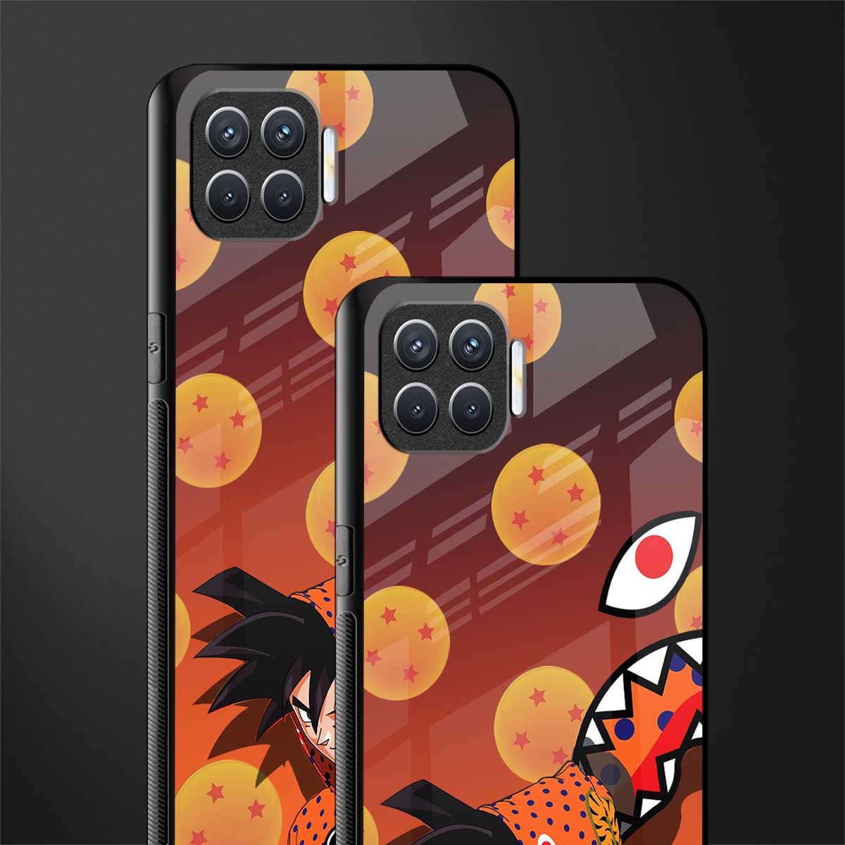 goku glass case for oppo f17 pro image-2