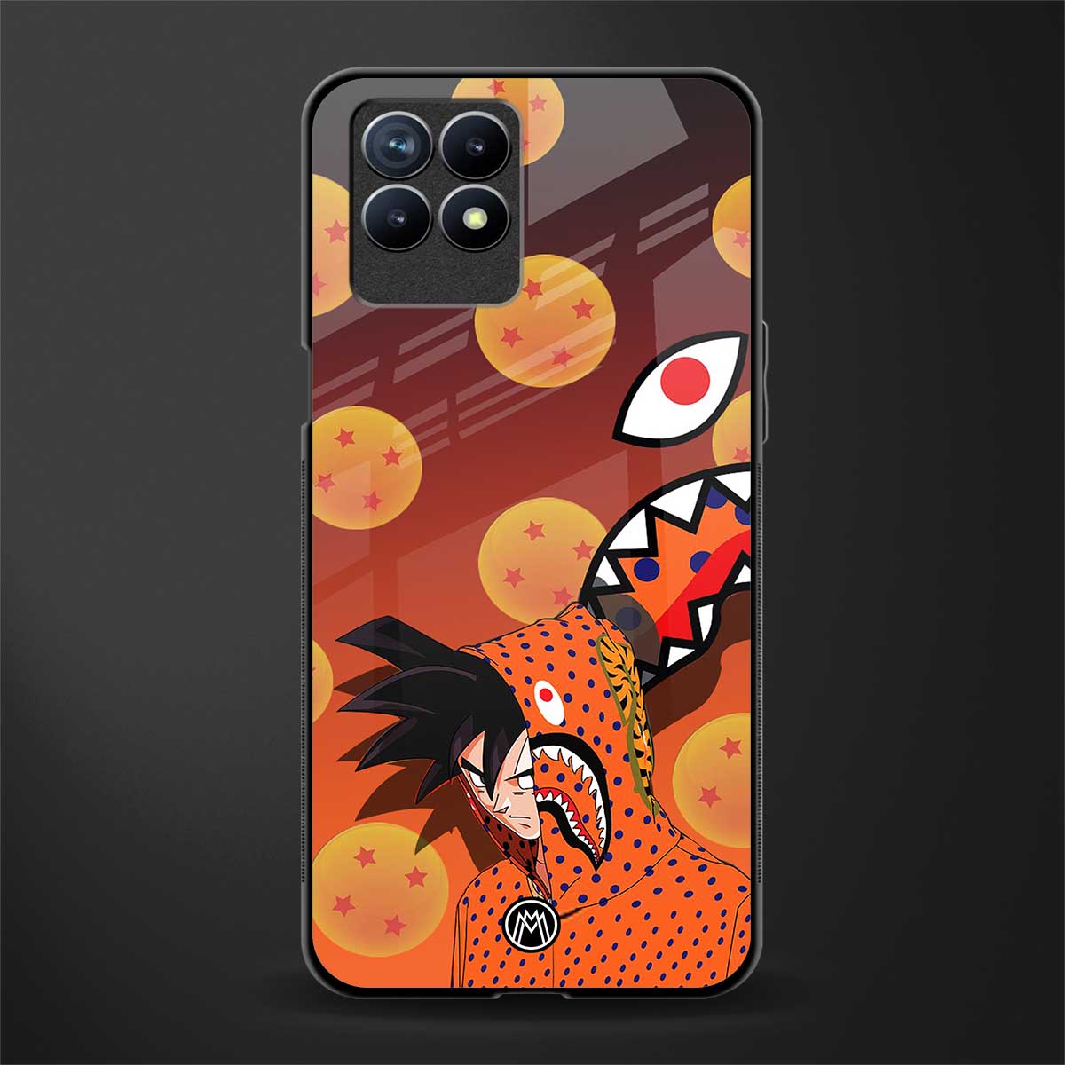 goku glass case for realme 8i image