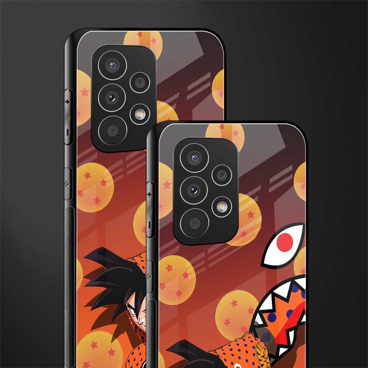 goku back phone cover | glass case for samsung galaxy a73 5g