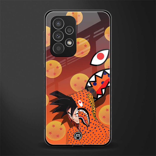 goku back phone cover | glass case for samsung galaxy a73 5g