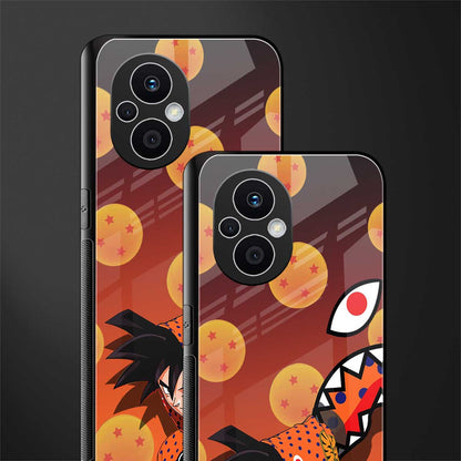 goku back phone cover | glass case for oppo f21 pro 5g