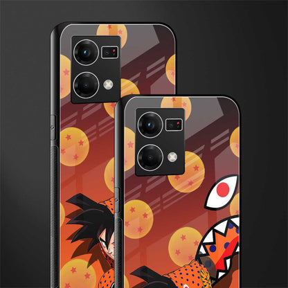 goku back phone cover | glass case for oppo f21 pro 4g