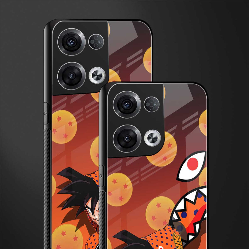 goku back phone cover | glass case for oppo reno 8 pro