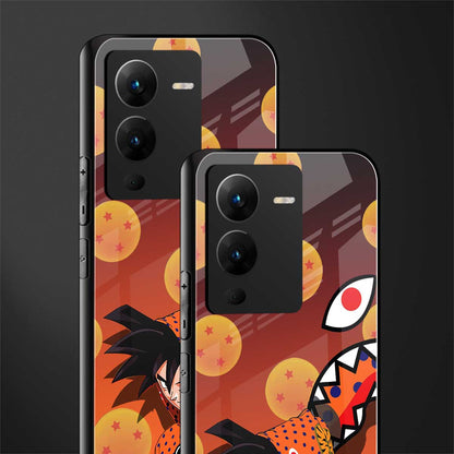 goku back phone cover | glass case for vivo v25 pro 5g