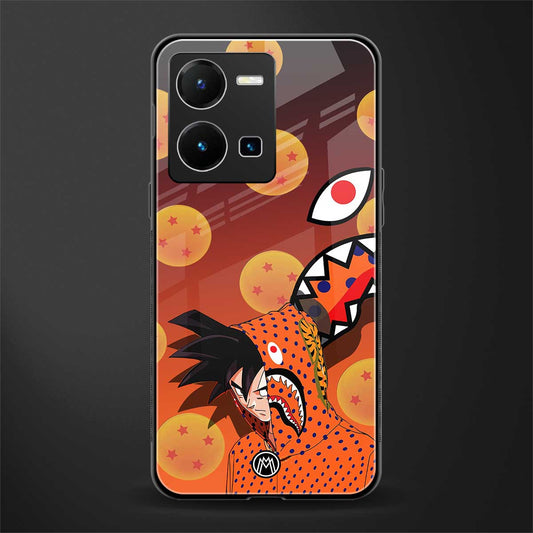 goku back phone cover | glass case for vivo y35 4g
