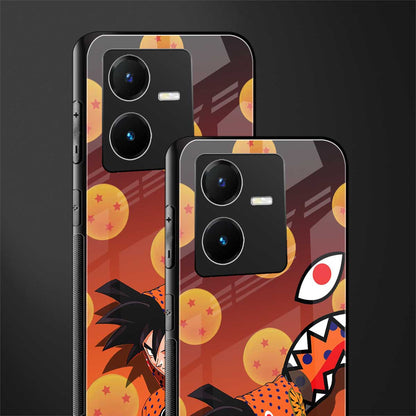 goku back phone cover | glass case for vivo y22
