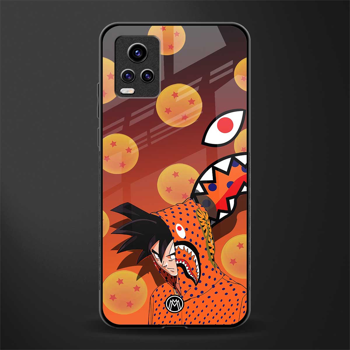 goku back phone cover | glass case for vivo v21e 4g