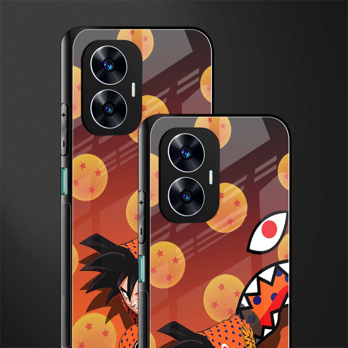 goku back phone cover | glass case for realme c55