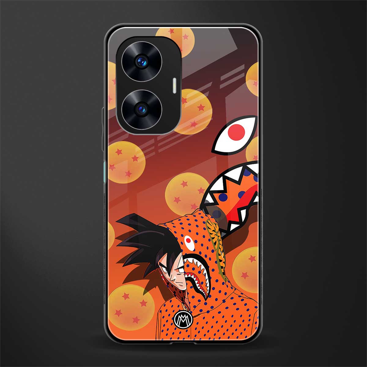 goku back phone cover | glass case for realme c55