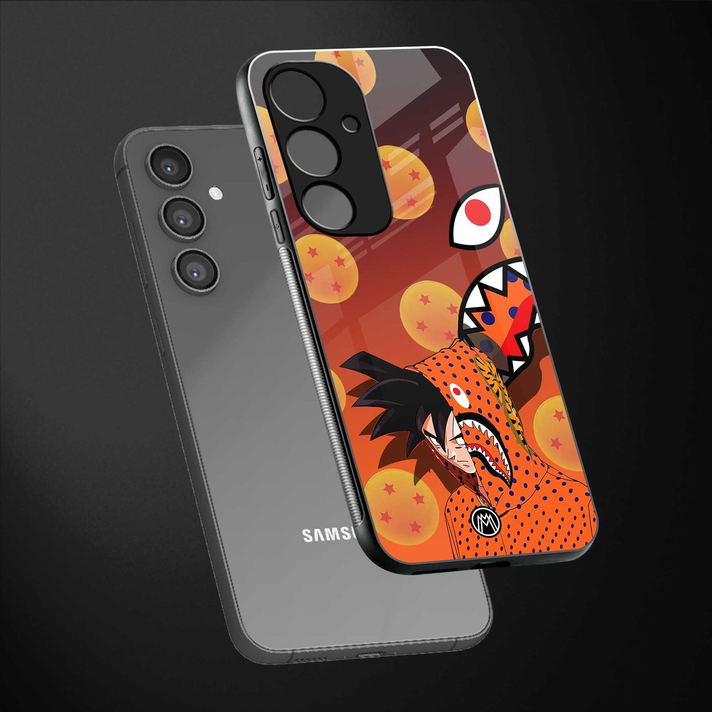 goku back phone cover | glass case for samsung galaxy s23 fe 5g