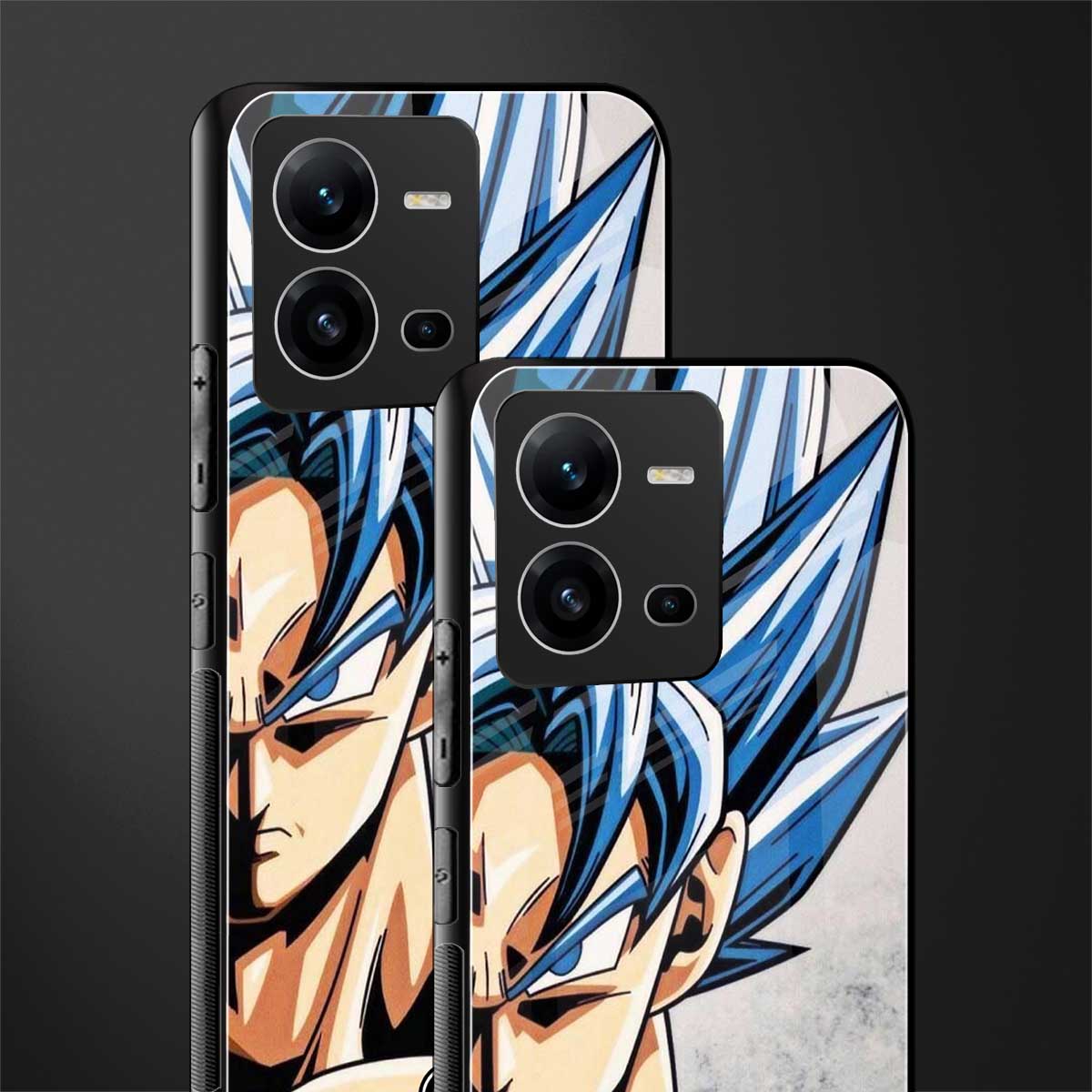 goku dragon ball z anime back phone cover | glass case for vivo v25-5g