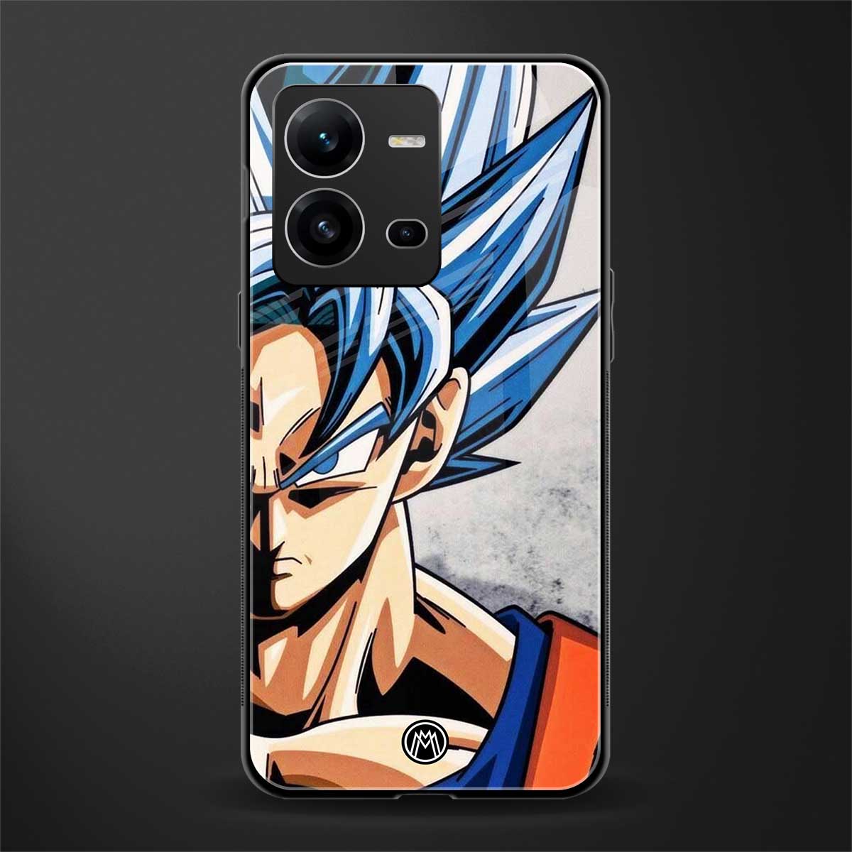 goku dragon ball z anime back phone cover | glass case for vivo v25-5g