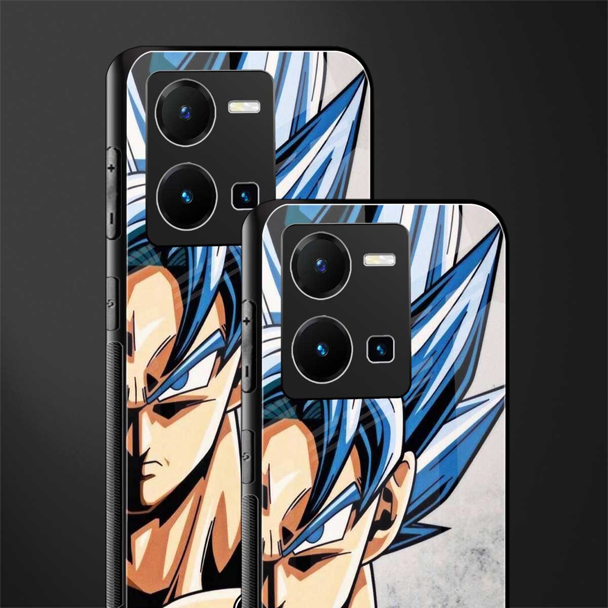 goku dragon ball z anime back phone cover | glass case for vivo y35 4g