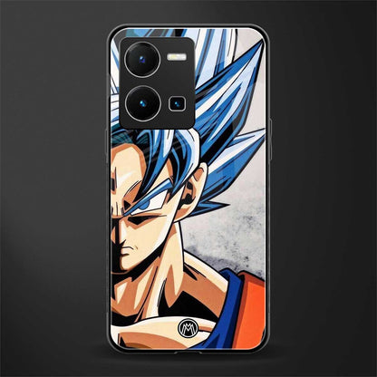 goku dragon ball z anime back phone cover | glass case for vivo y35 4g
