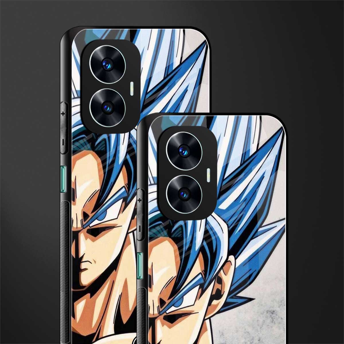 goku dragon ball z anime back phone cover | glass case for realme c55
