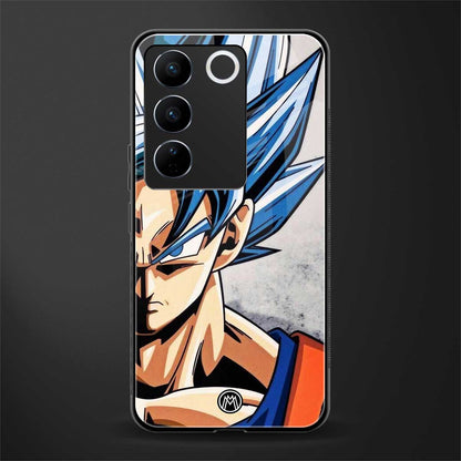 goku dragon ball z anime back phone cover | glass case for vivo v27 pro 5g