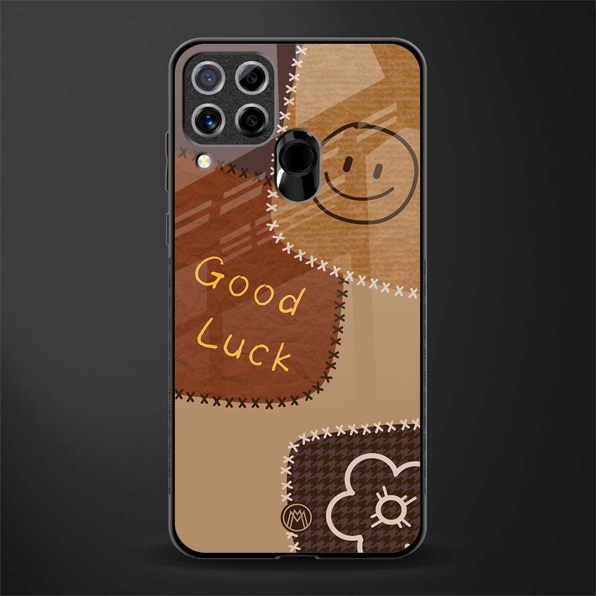 good luck glass case for realme c15 image