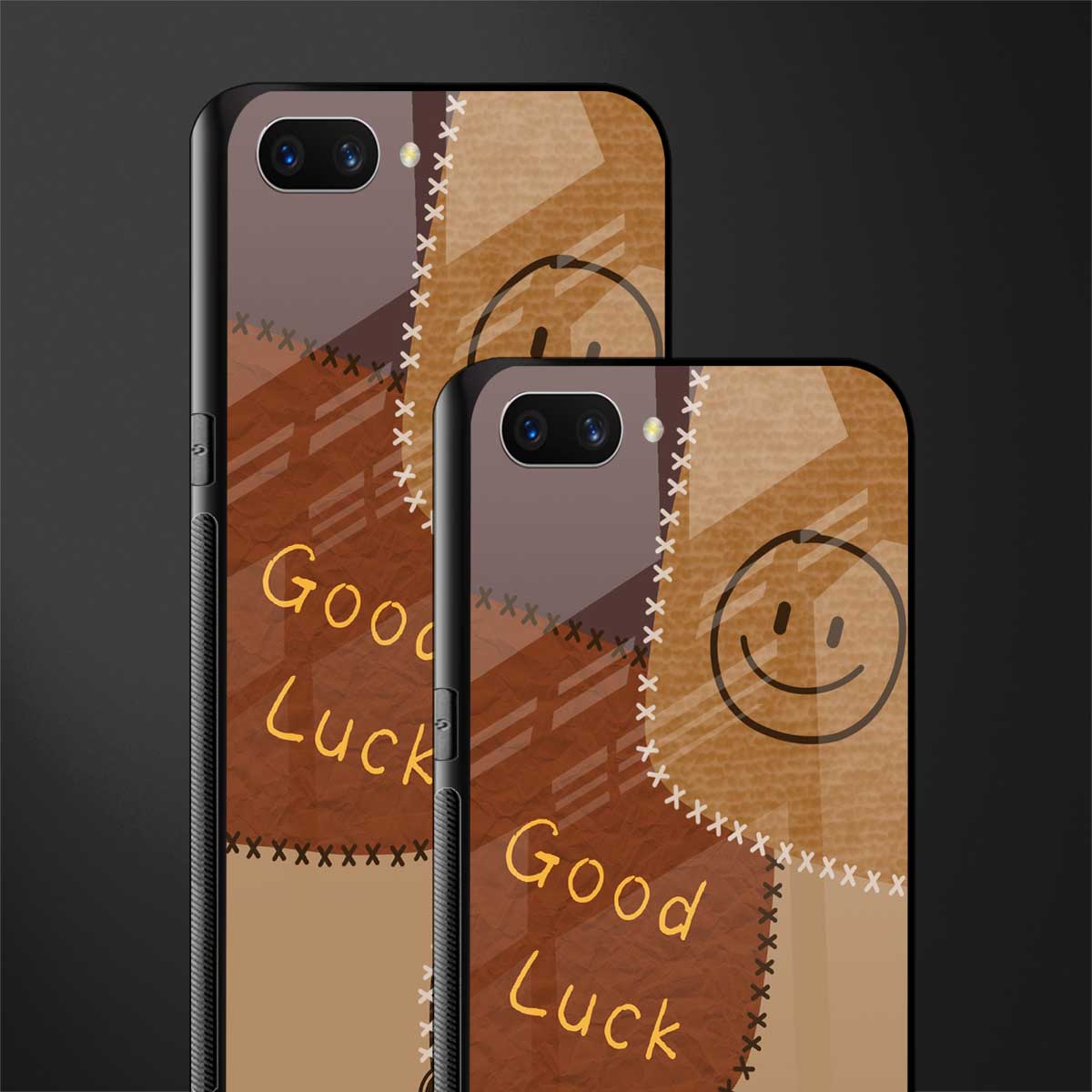 good luck glass case for oppo a3s image-2