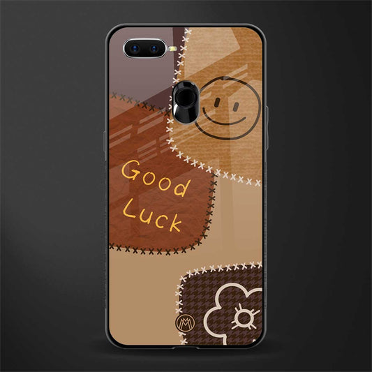 good luck glass case for oppo a7 image
