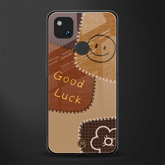 good luck back phone cover | glass case for google pixel 4a 4g