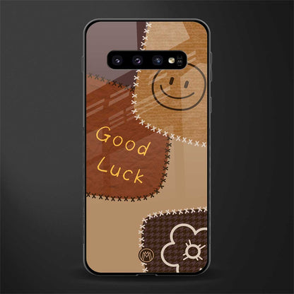 good luck glass case for samsung galaxy s10 plus image