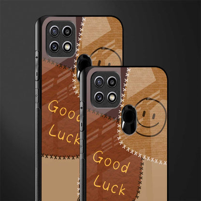 good luck glass case for oppo a15s image-2