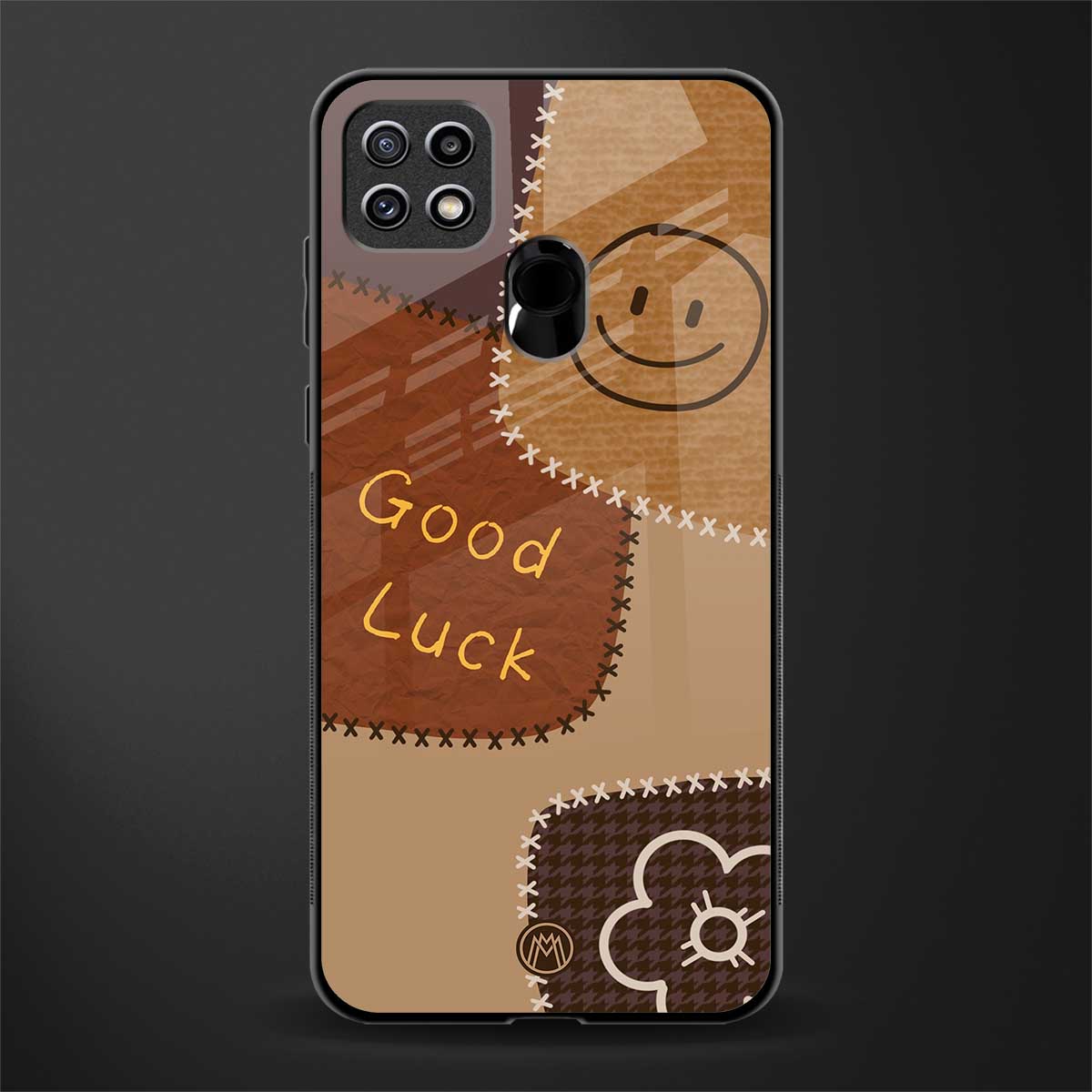 good luck glass case for oppo a15 image