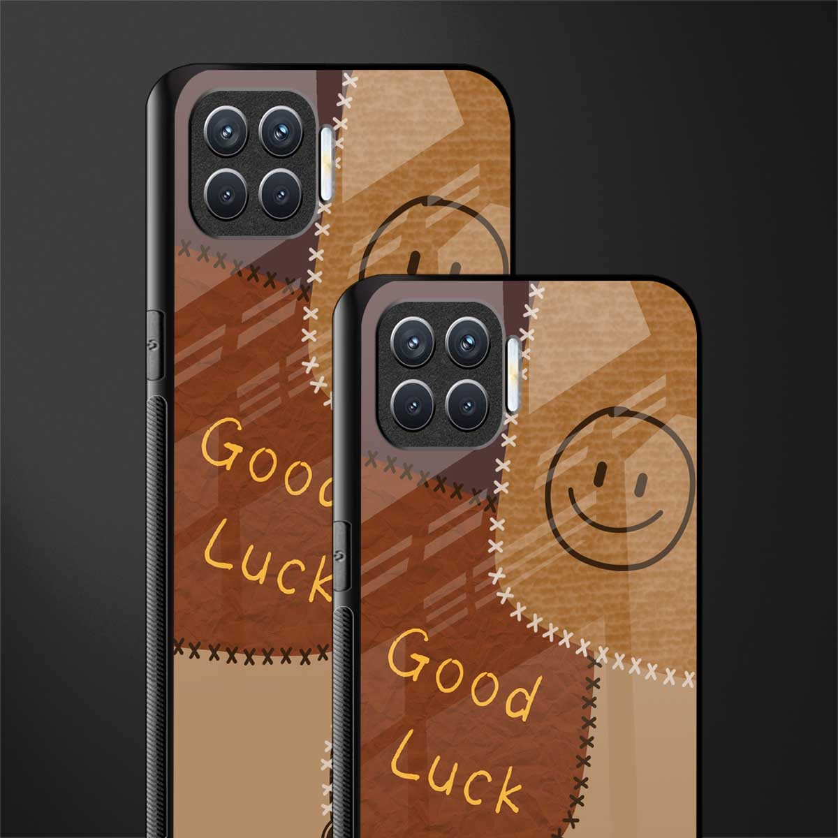 good luck glass case for oppo f17 image-2