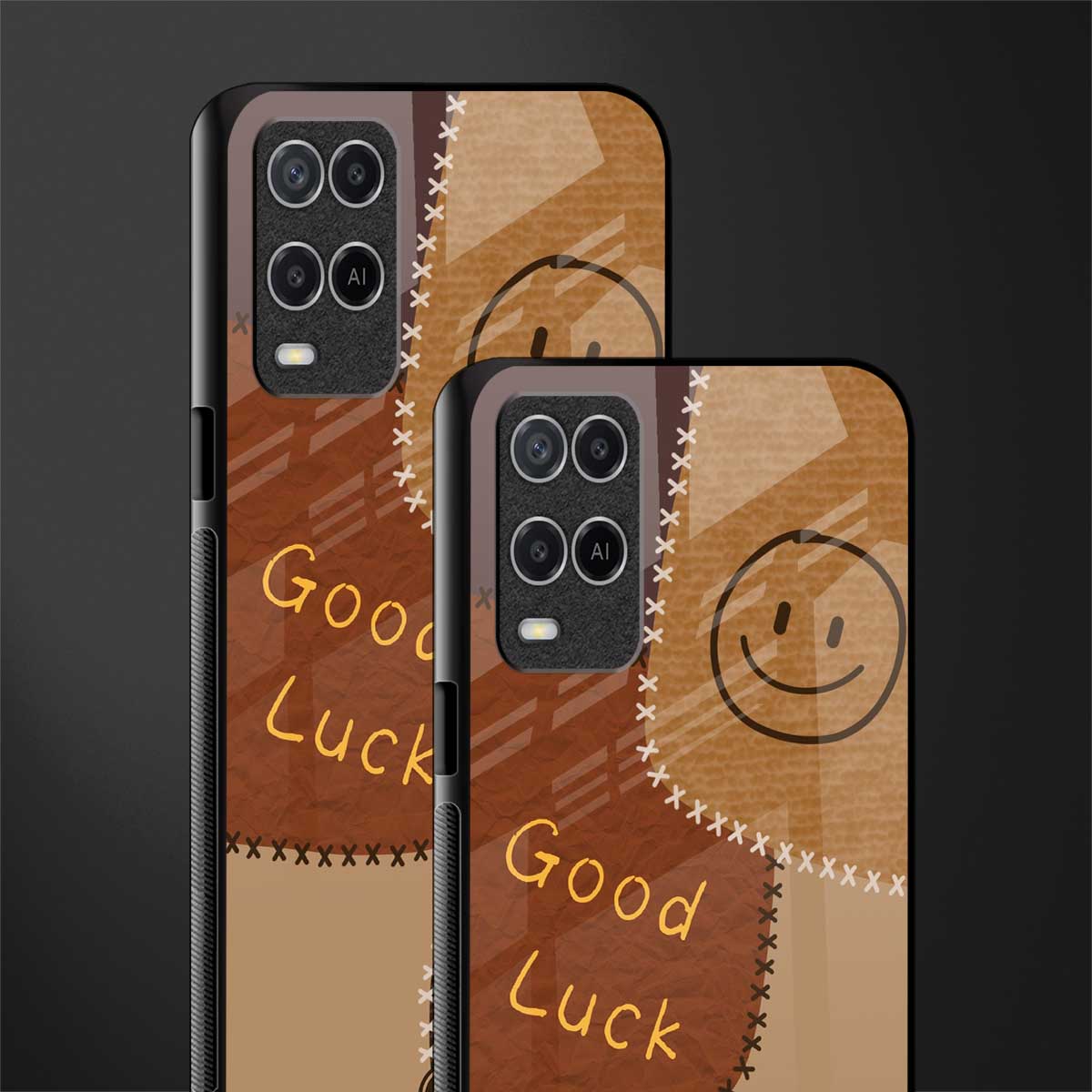 good luck glass case for oppo a54 image-2