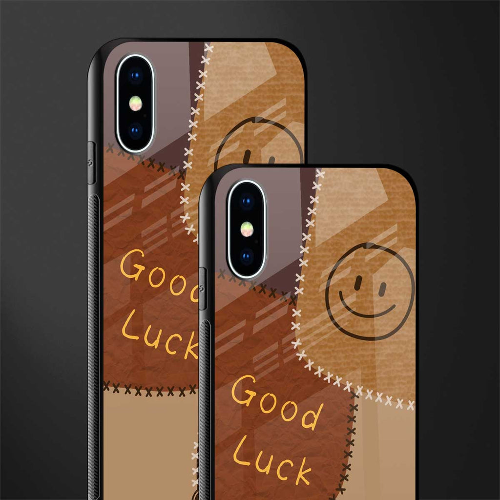 good luck glass case for iphone xs image-2