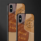 good luck glass case for iphone xs image-2