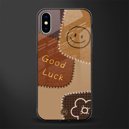 good luck glass case for iphone xs image