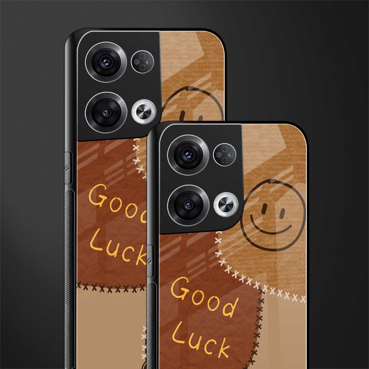 good luck back phone cover | glass case for oppo reno 8