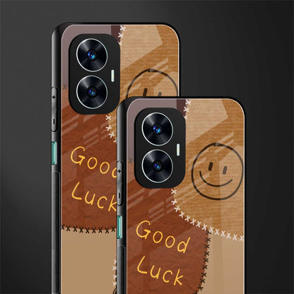 good luck back phone cover | glass case for realme c55
