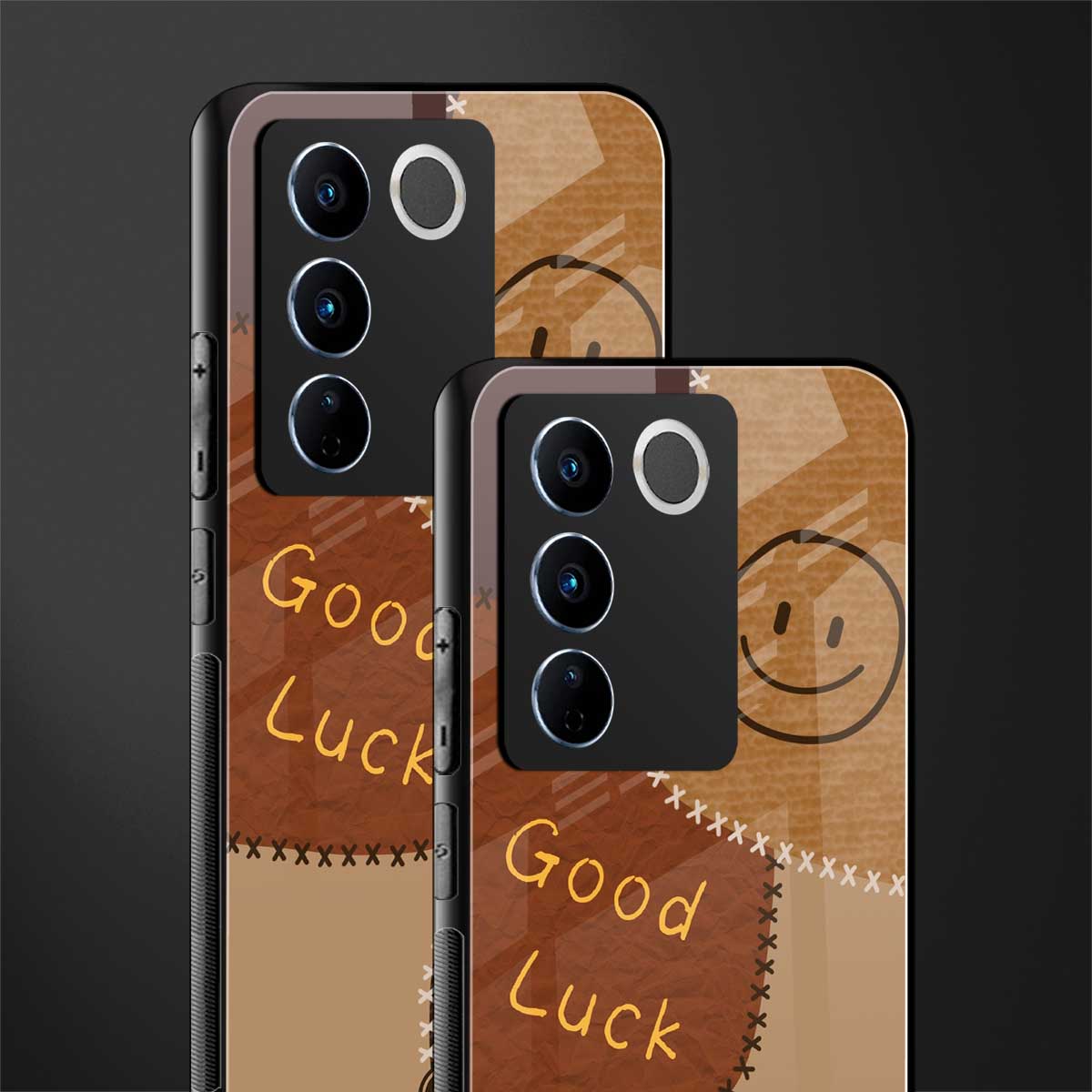 good luck back phone cover | glass case for vivo v27 pro 5g