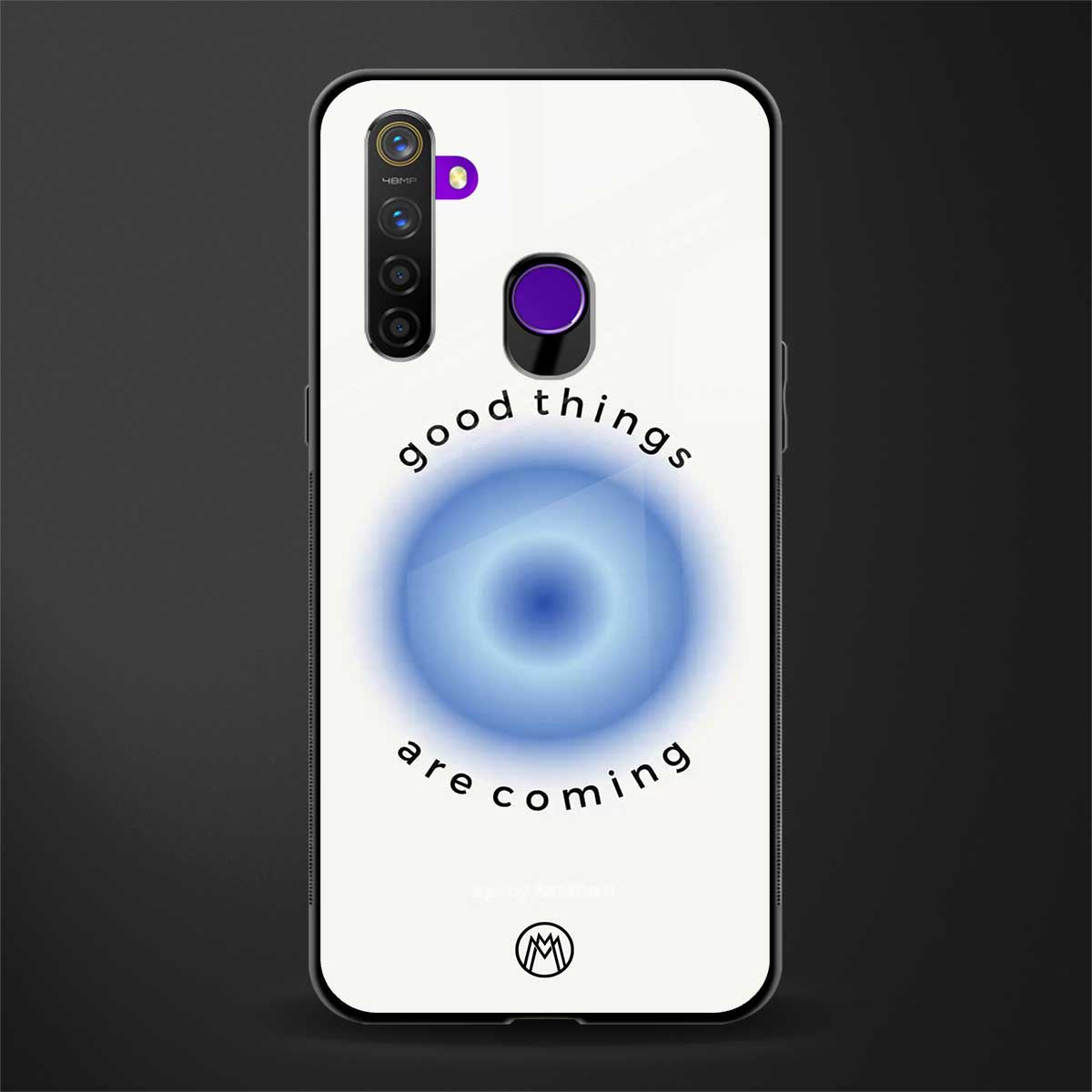 good things are coming glass case for realme 5 pro image