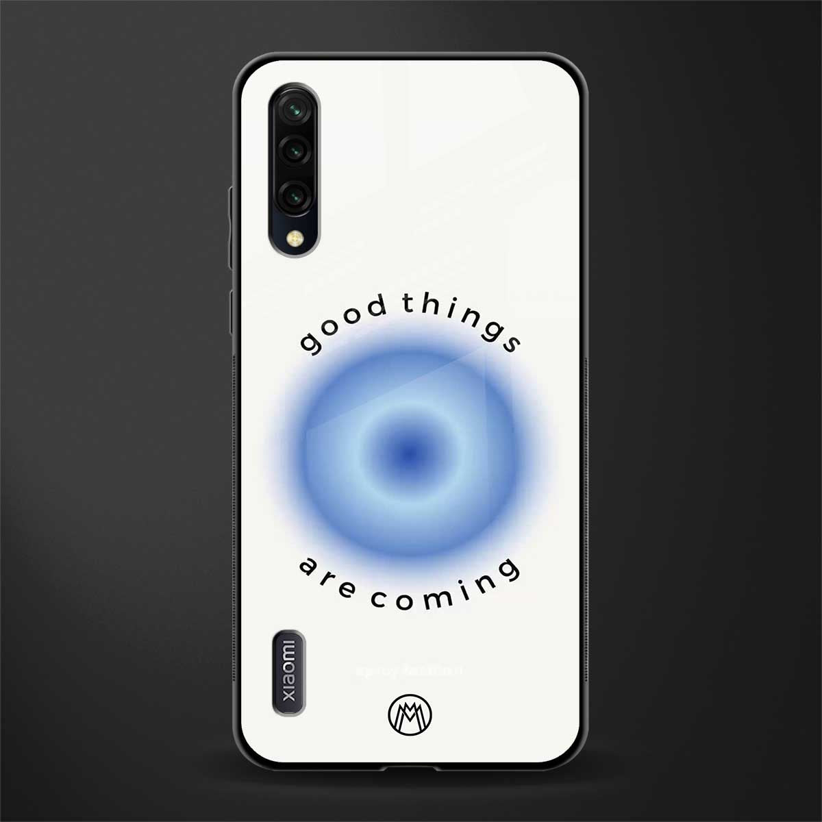 good things are coming glass case for mi a3 redmi a3 image