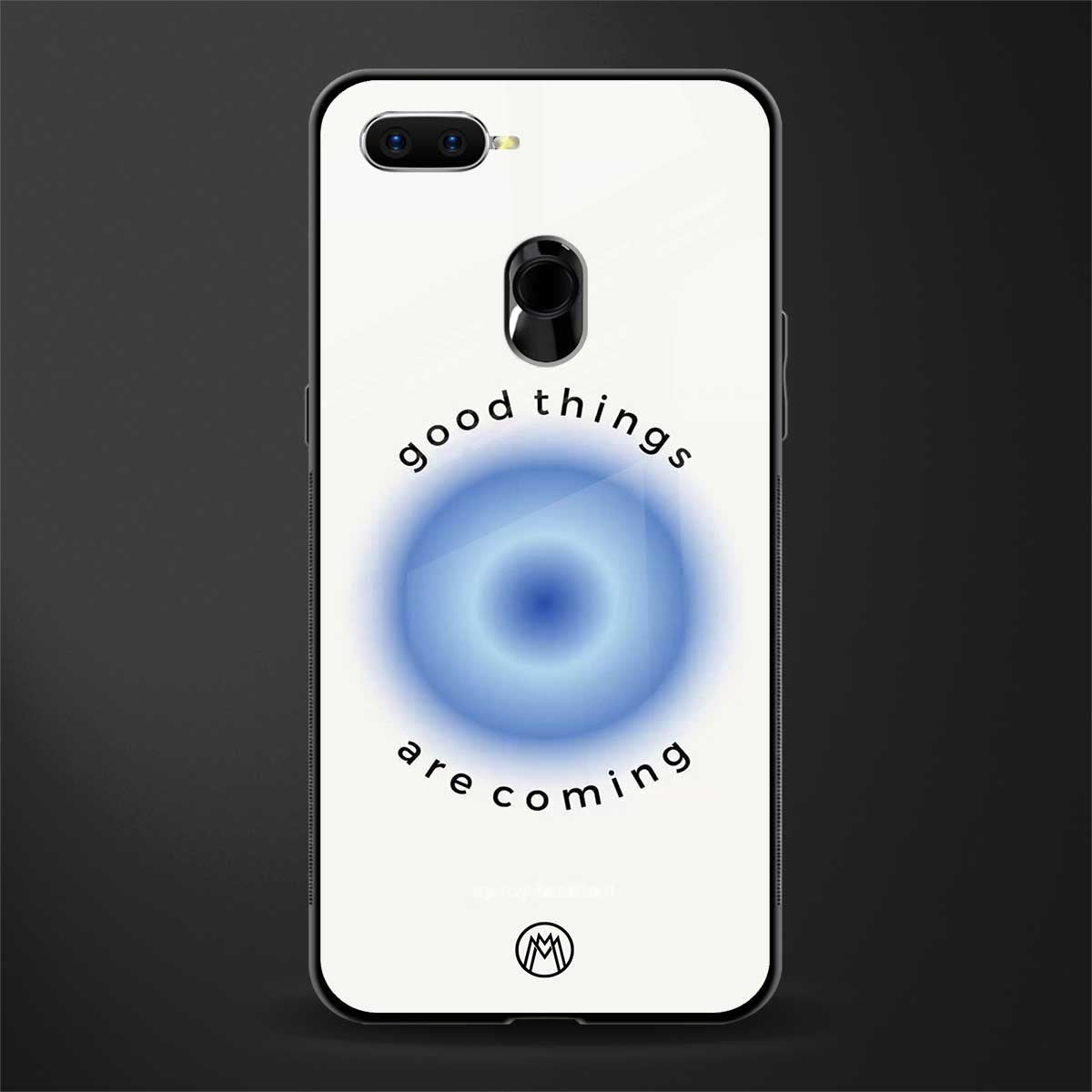 good things are coming glass case for oppo f9f9 pro image