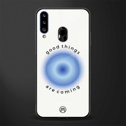good things are coming glass case for samsung galaxy a20s image