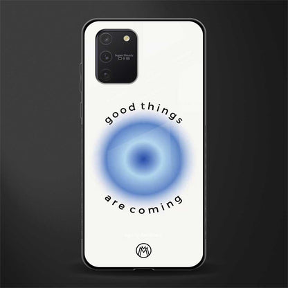 good things are coming glass case for samsung galaxy a91 image