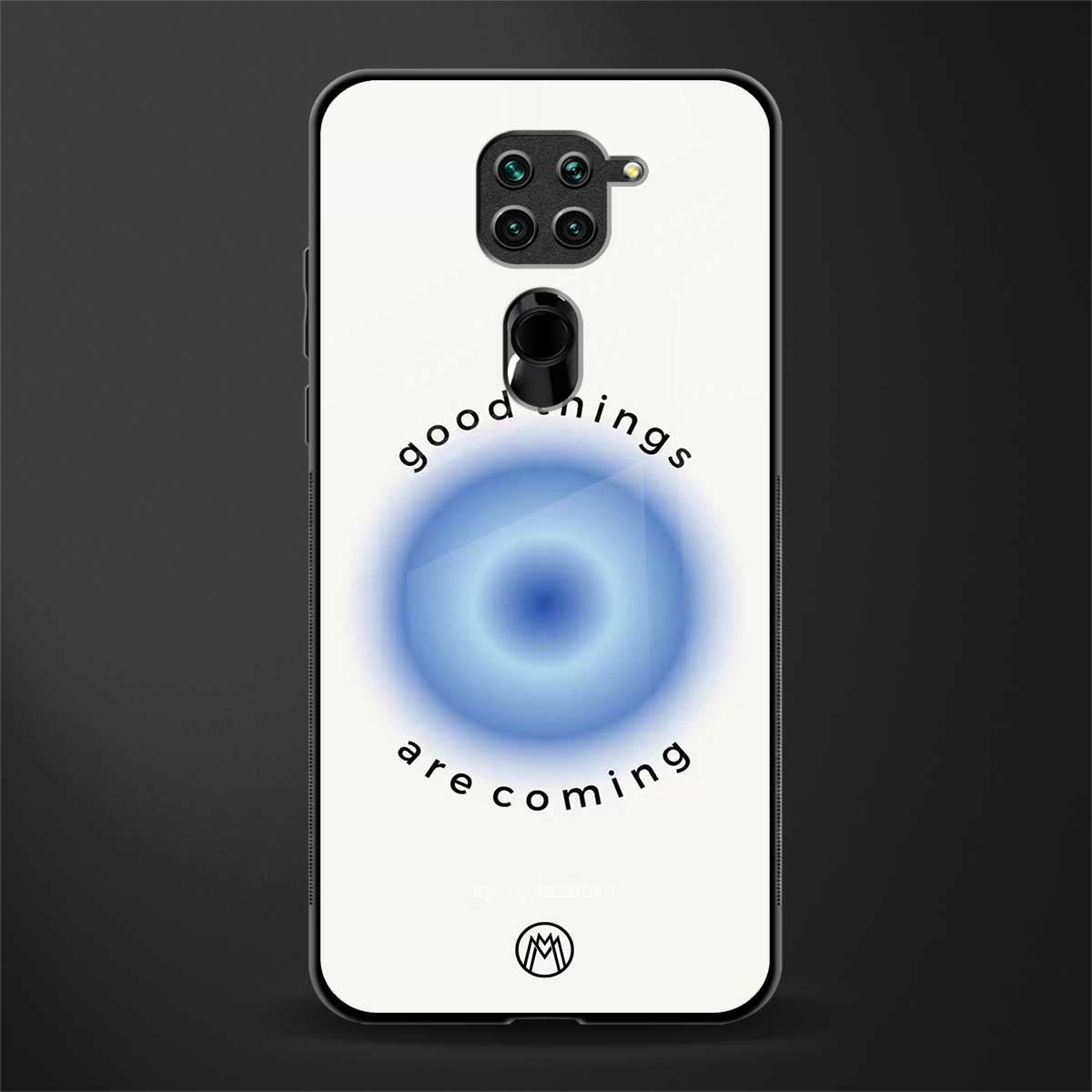 good things are coming glass case for redmi note 9 image