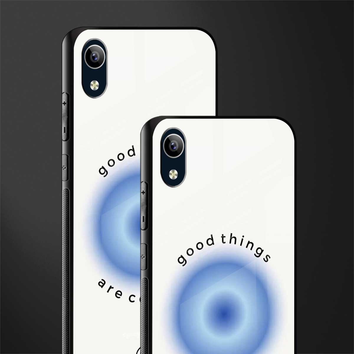 good things are coming glass case for vivo y1s without fingerprint image-2
