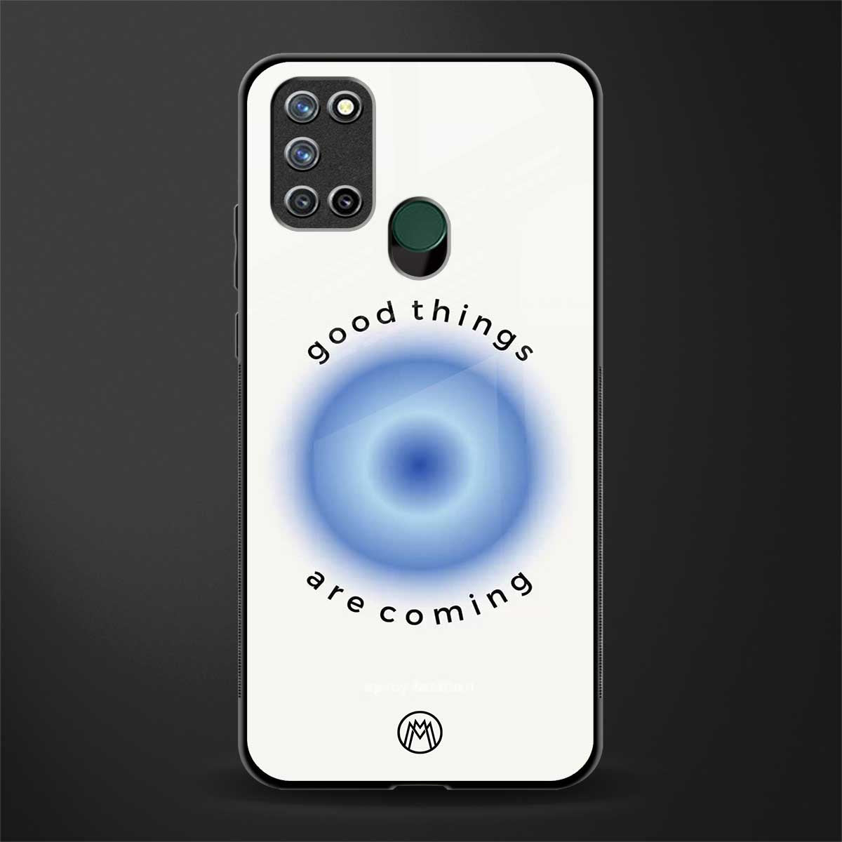 good things are coming glass case for realme 7i image