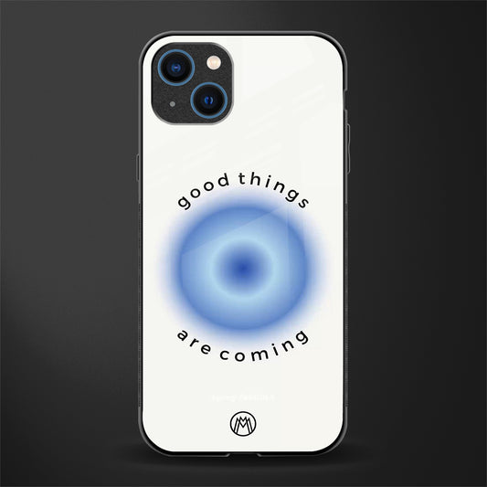 good things are coming glass case for iphone 13 image