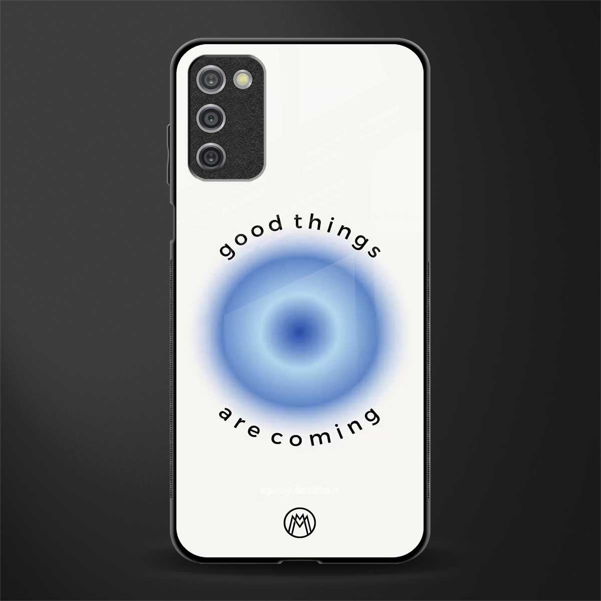 good things are coming glass case for samsung galaxy a03s image