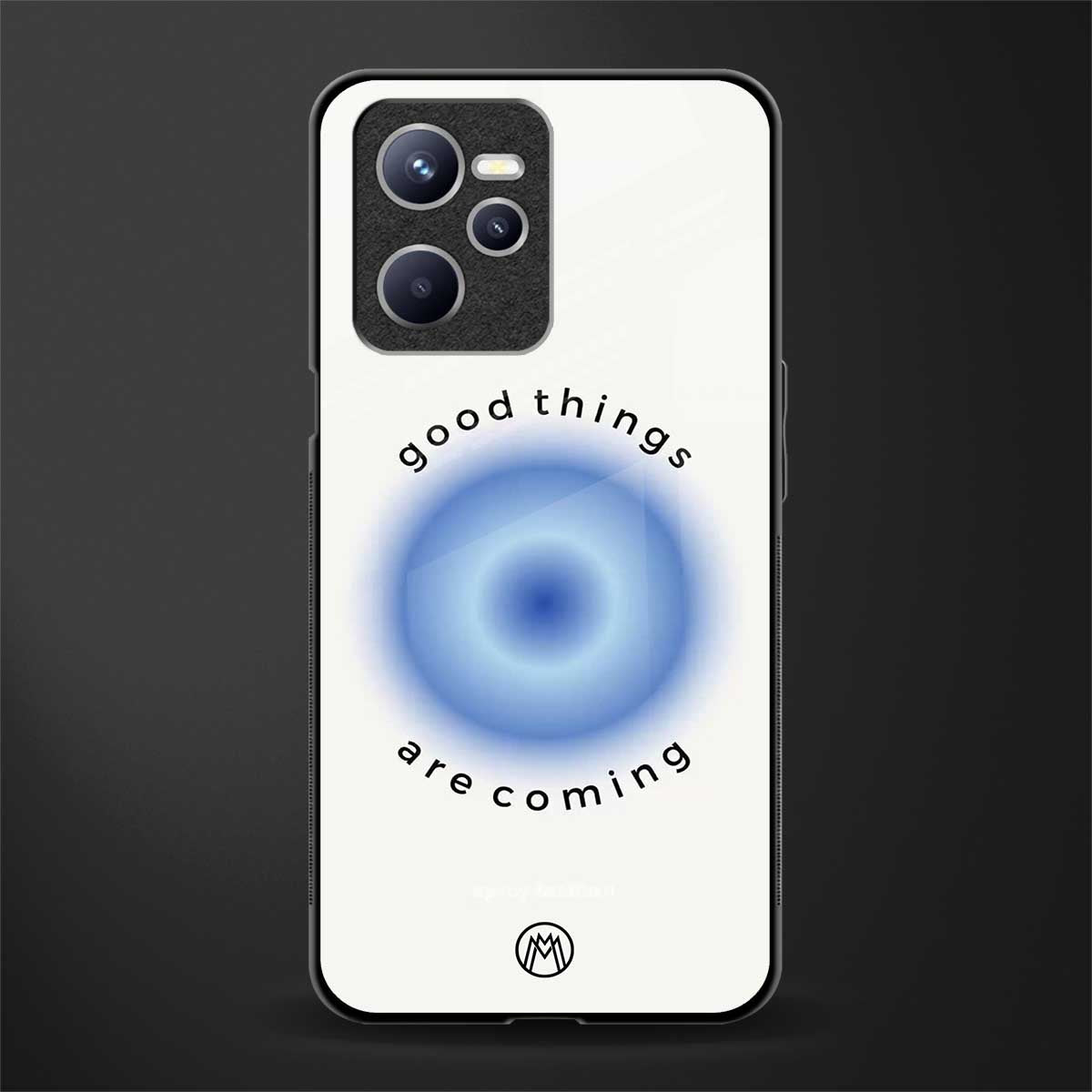 good things are coming glass case for realme c35 image