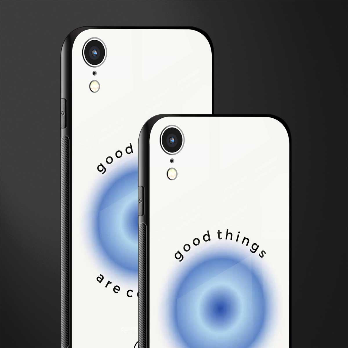 good things are coming glass case for iphone xr image-2