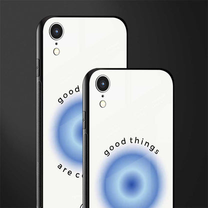 good things are coming glass case for iphone xr image-2
